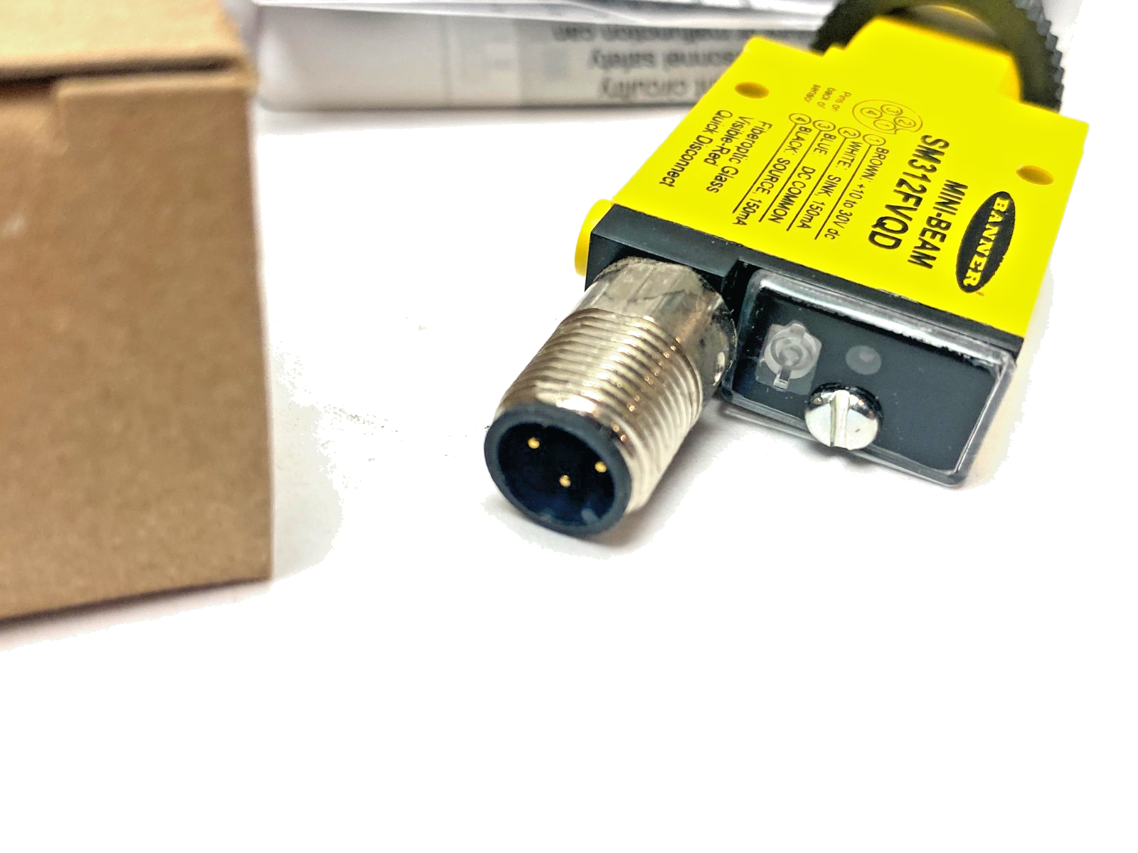 Banner SM312FVQD MINI-BEAM Fiber Optic Amplifier Visible Red 650nm Glass 26990 - Maverick Industrial Sales