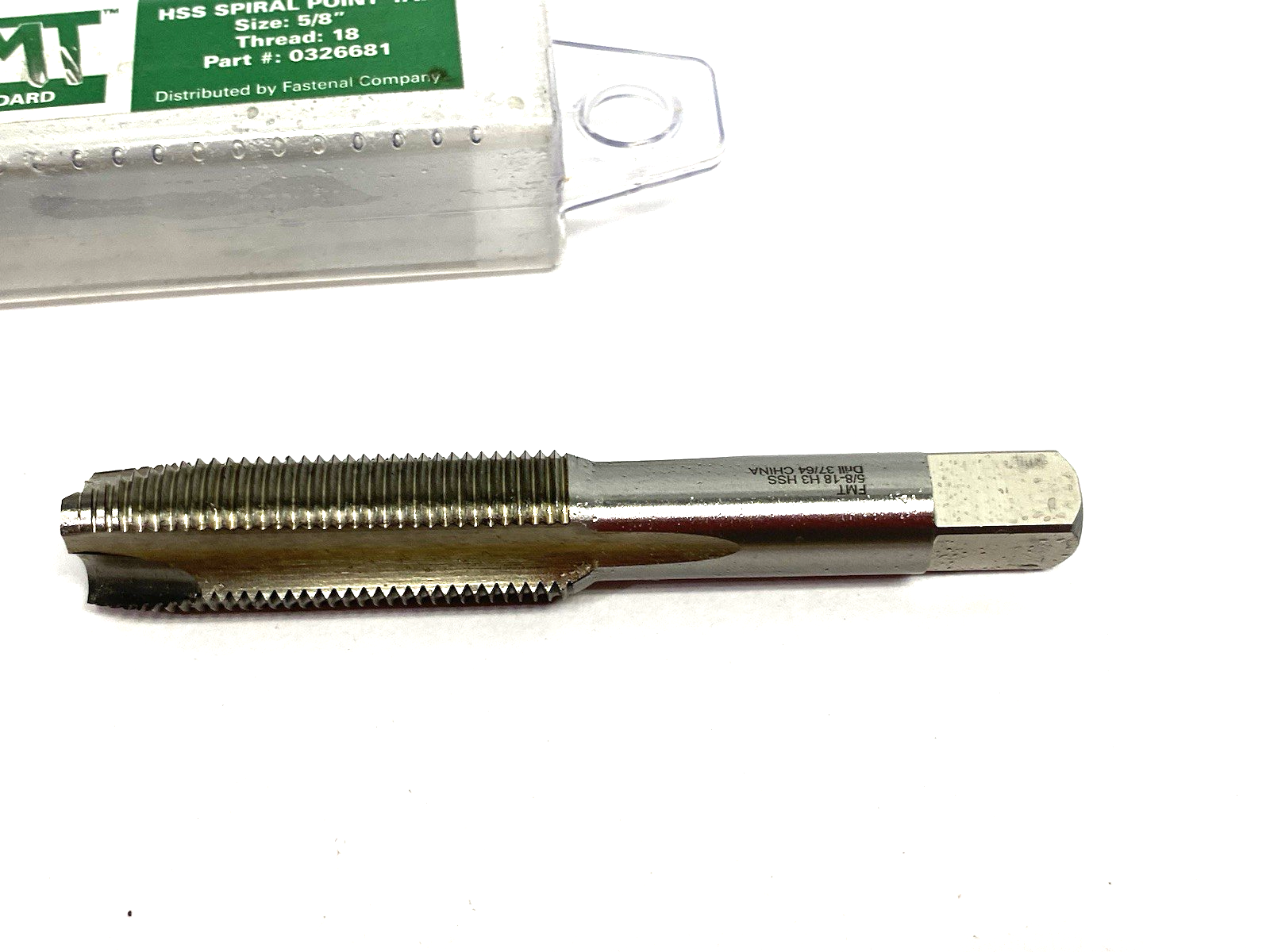 0326681 | FMT Fastenal Spiral Point Tap HSS, 5/8" Size, Thread: 18 - New – Open box - Maverick Industrial Sales
