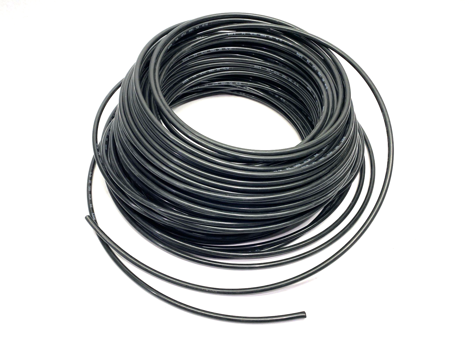 T0806B-100 | SMC Black Nylon Pneumatic Tubing 6mm I.D. 8mm O.D. CUT TO 200' - New – Open Box - Maverick Industrial Sales