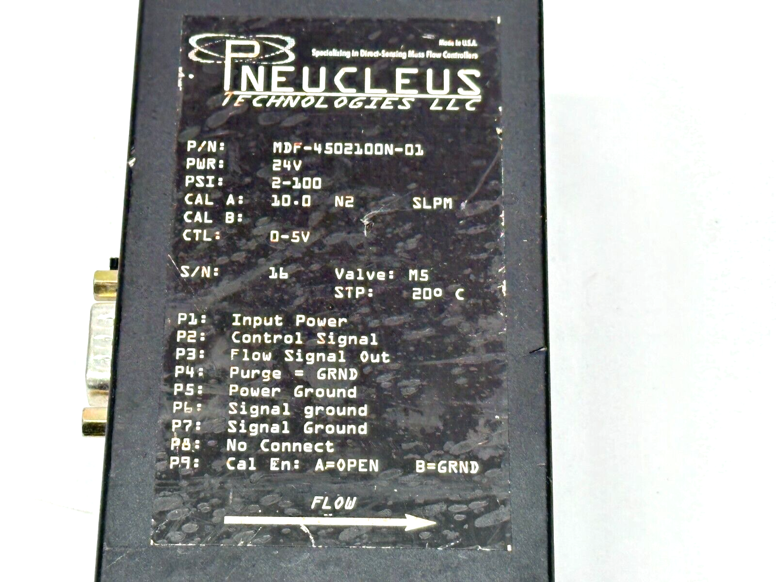 Pneucleus MDF-4502100N-01 Mass Flow Controller - Maverick Industrial Sales