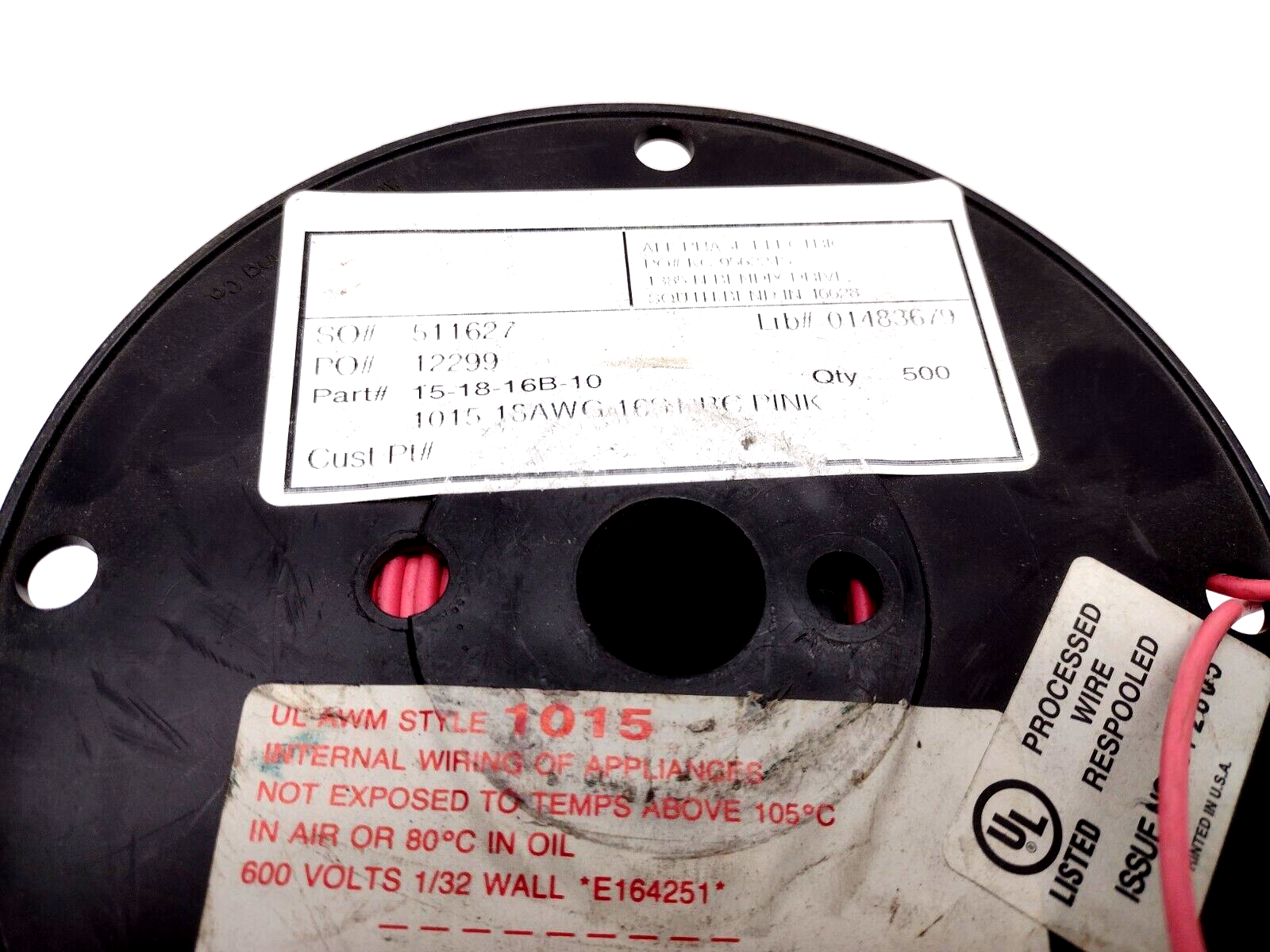 15-18-16B-10 1015 18 AWG 16ST Pink TEW Boat Cable 1000V, 3.5lb Spool - Maverick Industrial Sales