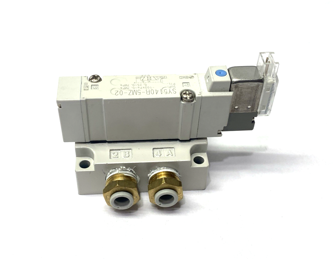 SMC SY5140R-5MZ-02 Solenoid Valve & Base 1/4" NPT - Maverick Industrial Sales