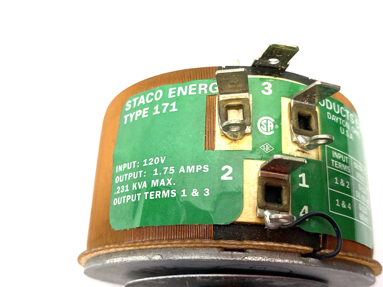 171 | Staco Energy Type Variable Control Transformer 120V Input, 1.75A Output - New – Open box - Maverick Industrial Sales