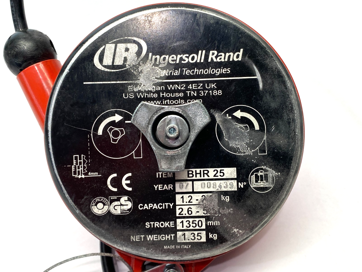 BHR 25 | Ingersoll Rand Air Hose Tool Balancer 1350mm Stroke 1/4" NPT Inlet - Used - Maverick Industrial Sales