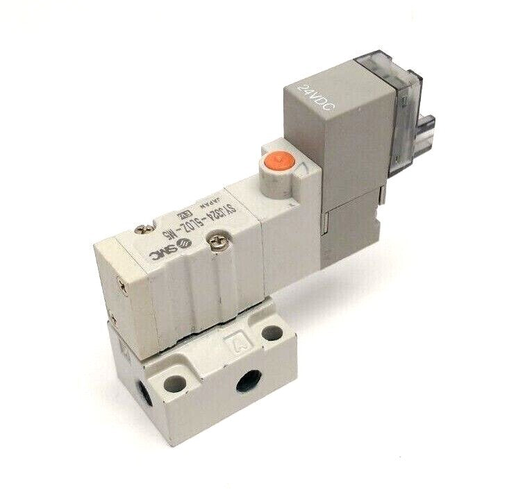 SMC SYJ324-5LOZ-M5 3-Port 2-Position Solenoid Valve M5 Base Mounted 24VDC - Maverick Industrial Sales