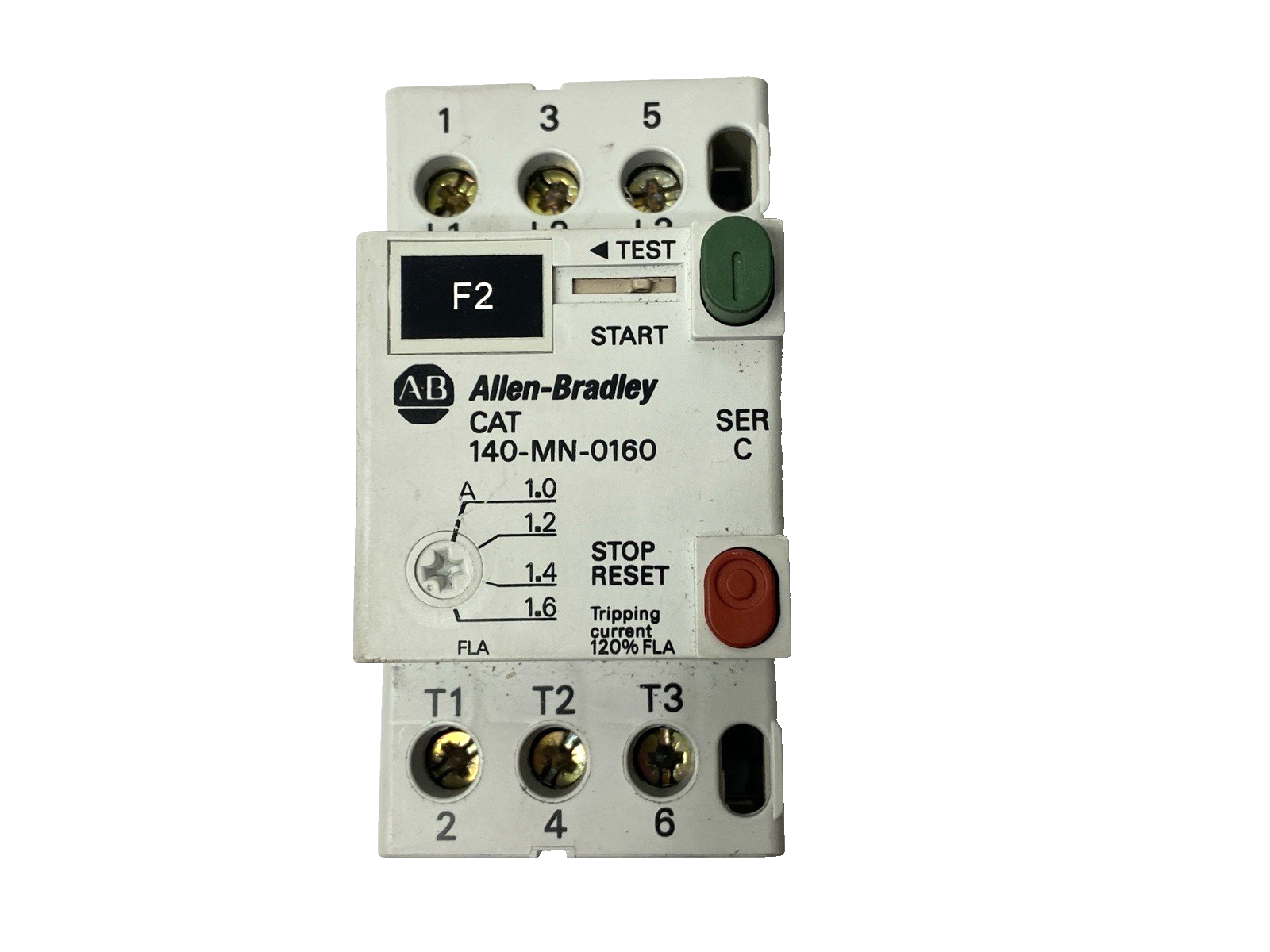140-MN-0160 | Allen Bradley Ser. C Manual Motor Starter 3-Pole 600V - Used - Maverick Industrial Sales