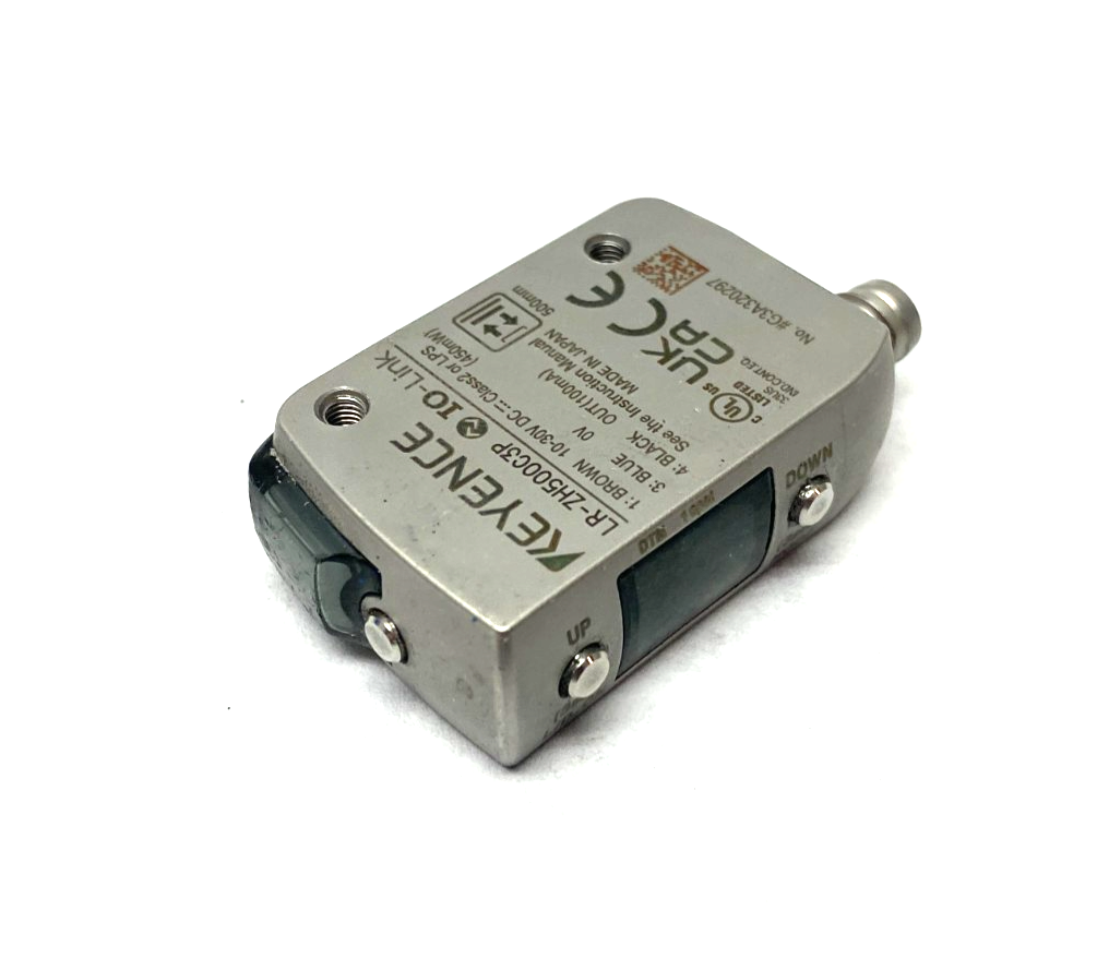 Keyence LR-ZH500C3P Self-Contained Cmos Laser Sensor M8 Connector Type 500mm - Maverick Industrial Sales