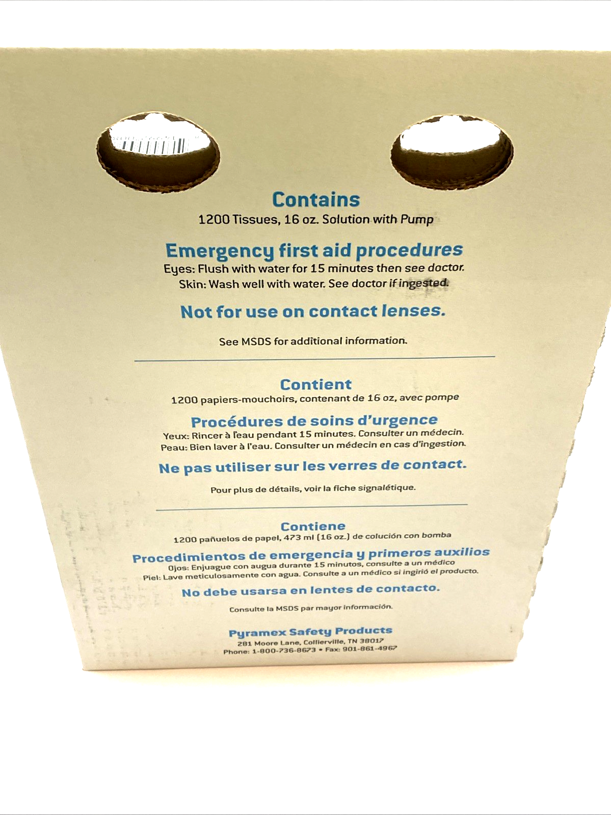 LCS20 | Pyramex Lens Cleaning Station 16oz Solution 1200 Tissues Safety Glasses - New - Maverick Industrial Sales