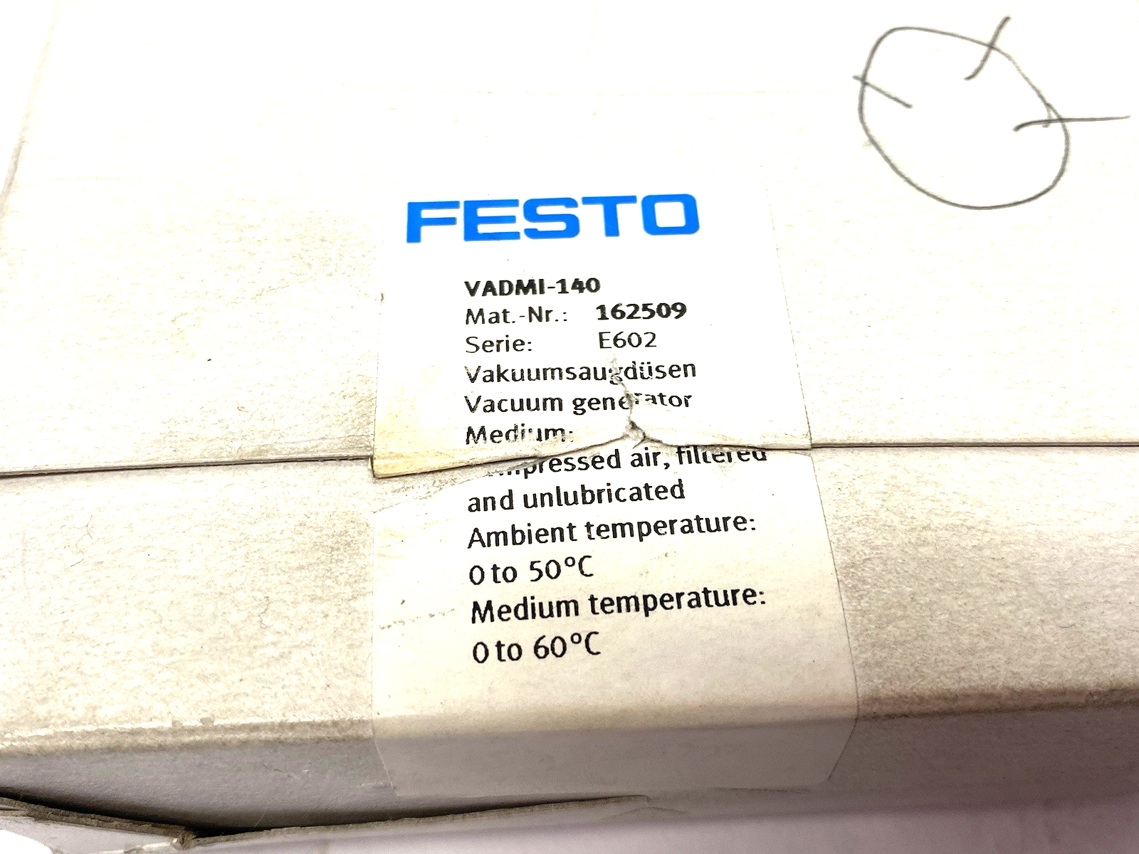 VADMI-140 | Festo Vacuum Generator 162509 - New – Open box - Maverick Industrial Sales