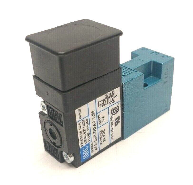 MAC Valves 45A-L00-DDAJ-1JM 4-Way 2-Position Solenoid Valve 24VDC 5.4W - Maverick Industrial Sales