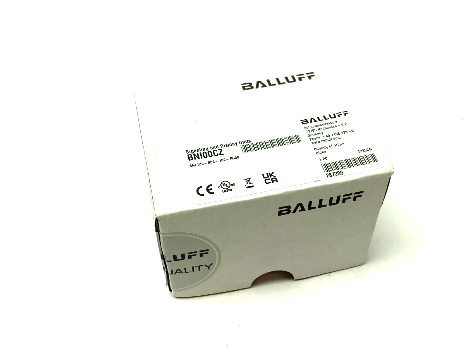 Balluff BNI00CZ SmartLight Compact LED Signal Light, BNI IOL-803-102-R036 - Maverick Industrial Sales