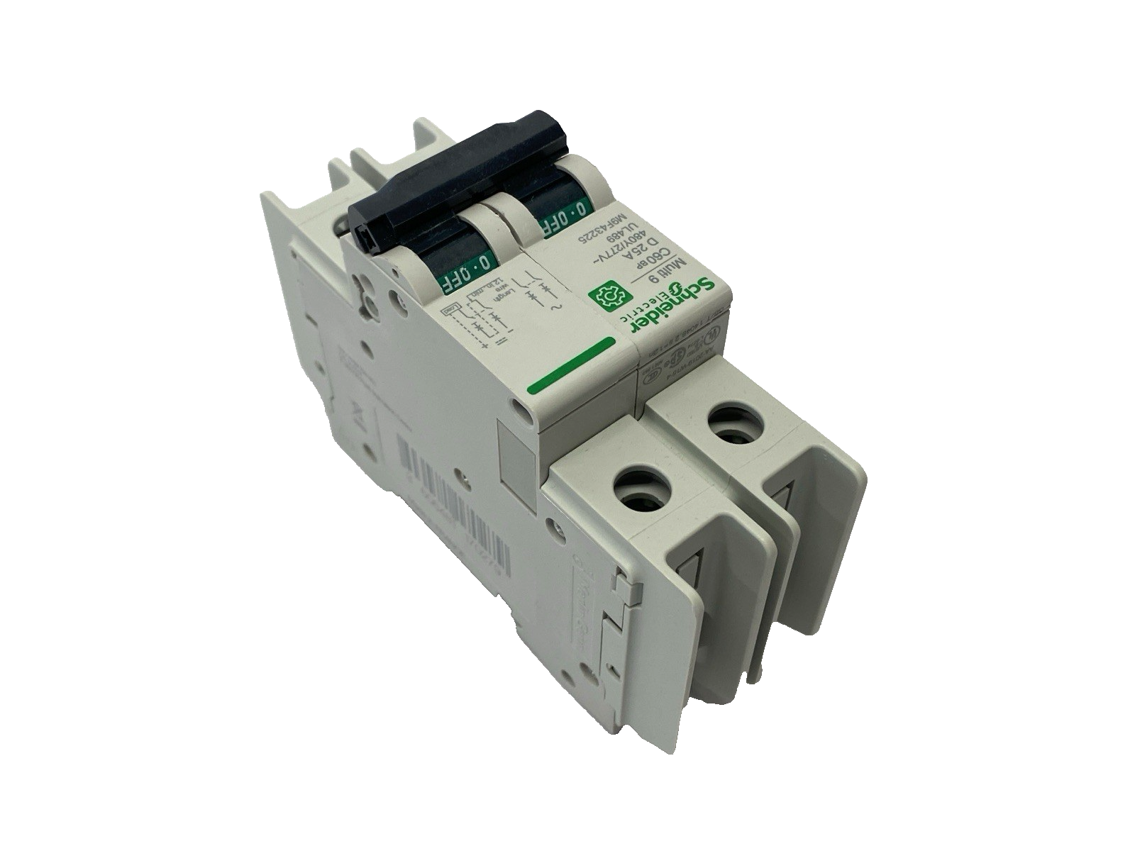 Schneider Electric M9F43225 Miniature Circuit Breaker Multi9 2-Pole 277/480V 25A - Maverick Industrial Sales