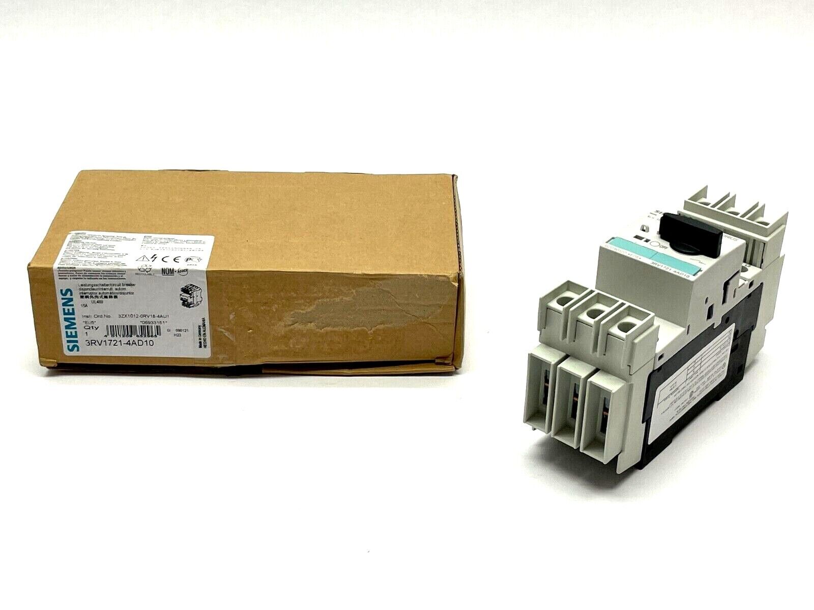 Siemens 3RV1721-4AD10 Circuit Breaker - Maverick Industrial Sales