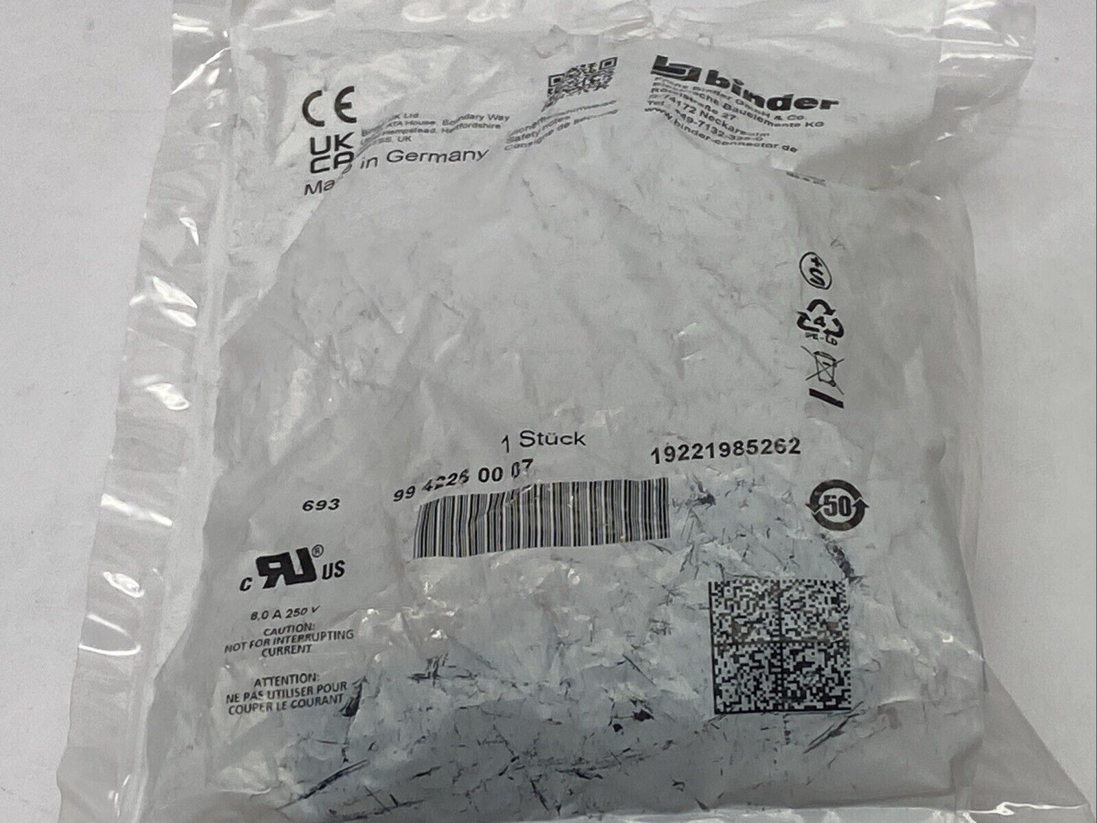 Binder 99 4226 00 07 RD24 Female Cable Connector 6+PE - Maverick Industrial Sales