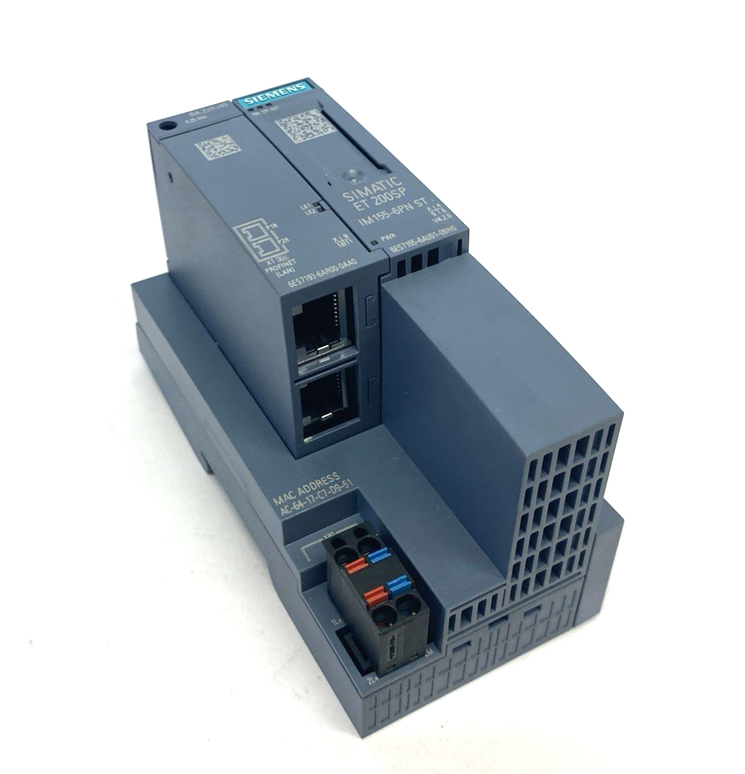 6ES7155-6AU01-0BN0 | Siemens SIMATIC ET 200SP Interface Mod. w/ 6ES7193-6AR00-0AA0 - Used - Maverick Industrial Sales