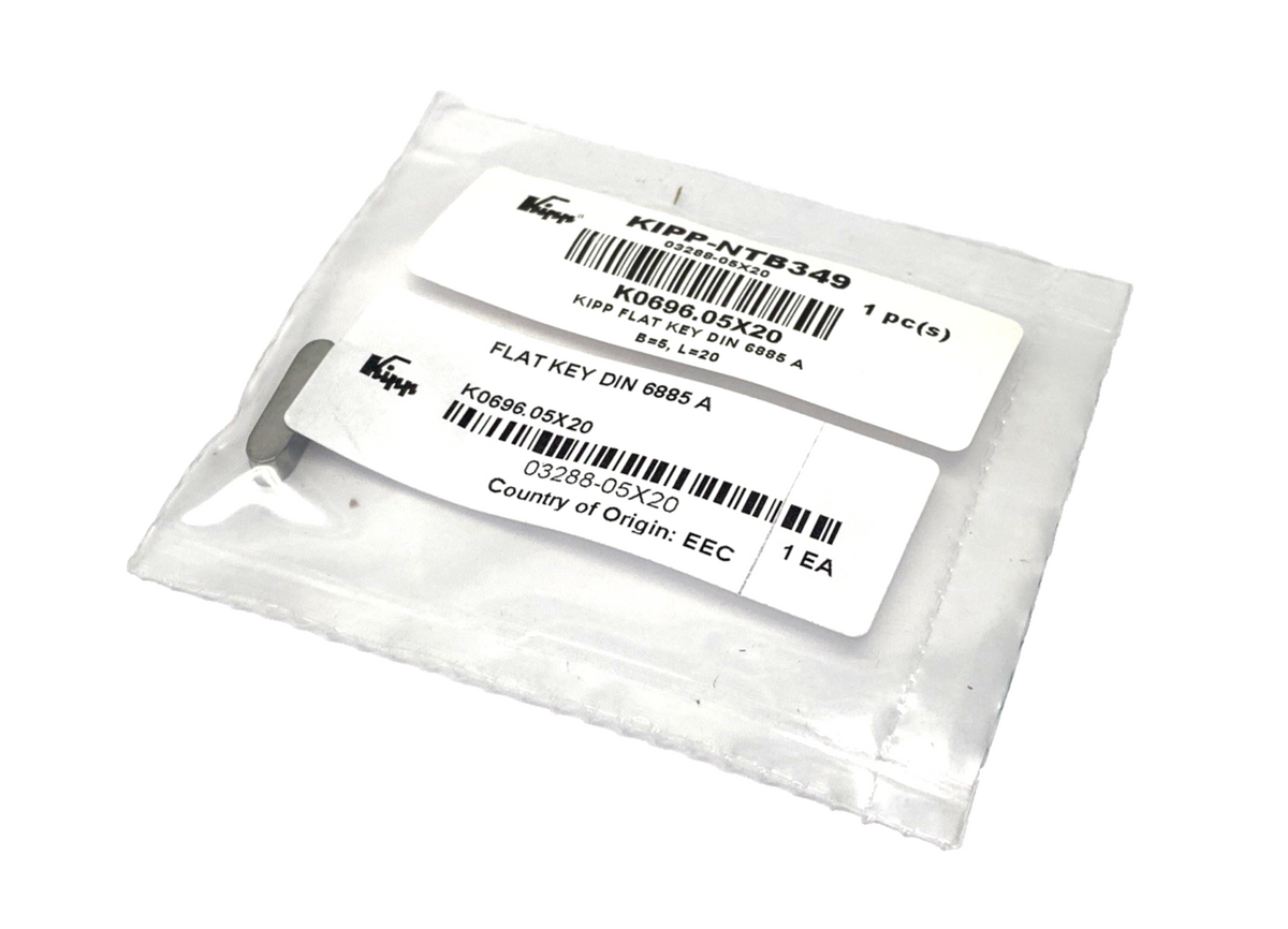 Kipp K0696.05X20 Shaft Key 5x20mm DIN 6885 A 03288-05X20 KIPP-NTB349 LOT OF 40 - Maverick Industrial Sales