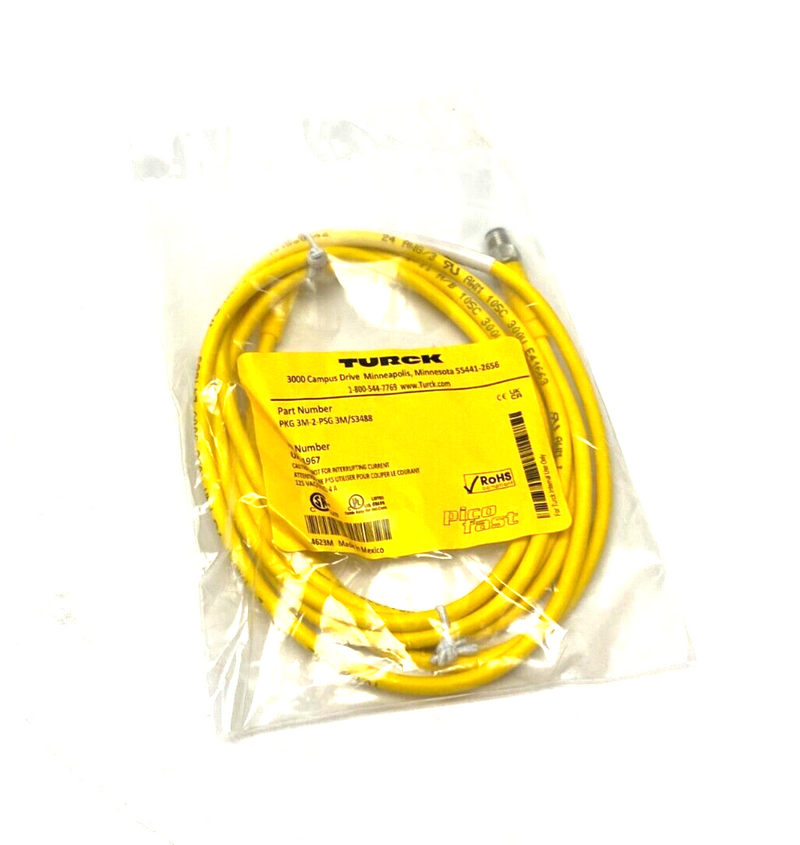 Turck PKG 3M-2-PSG 3M/S3488 Picofast Double Ended Cordset UX11967 - Maverick Industrial Sales