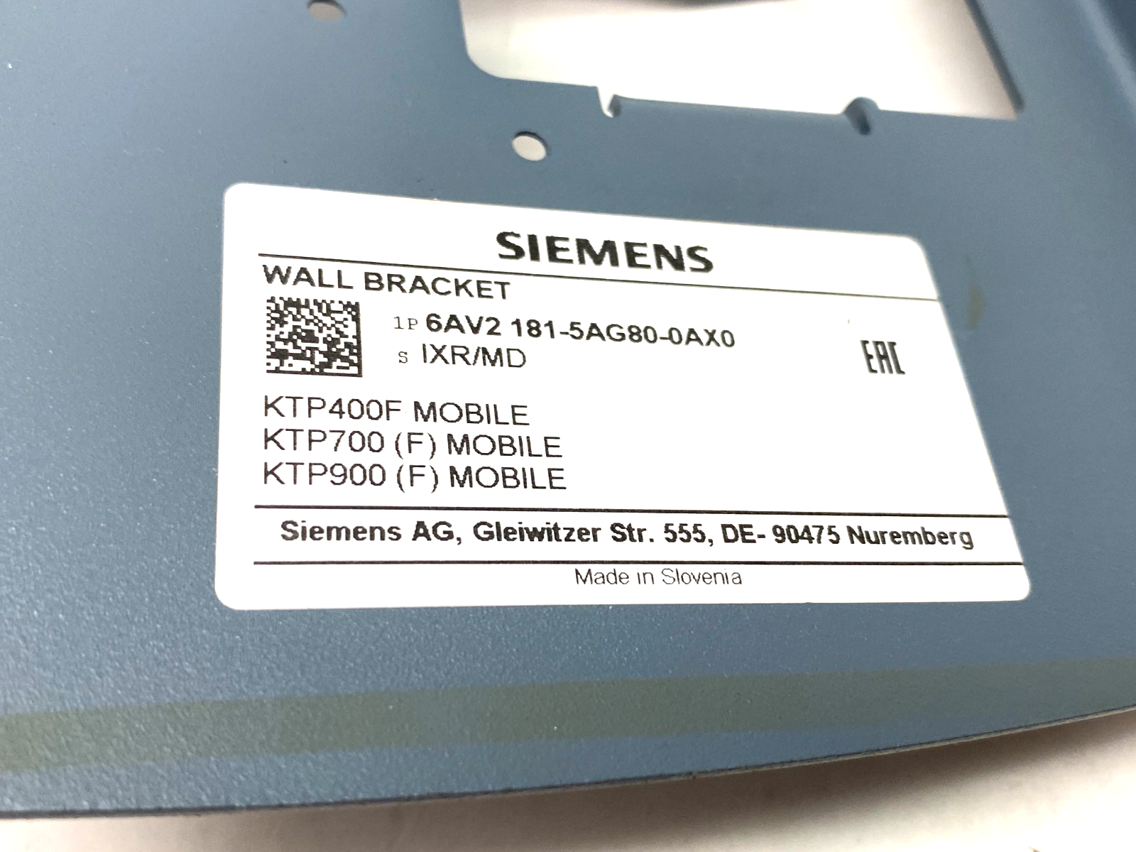 6AV2181-5AG80-0AX0 | Siemens Mobile Panel Wall Bracket - Used - Maverick Industrial Sales
