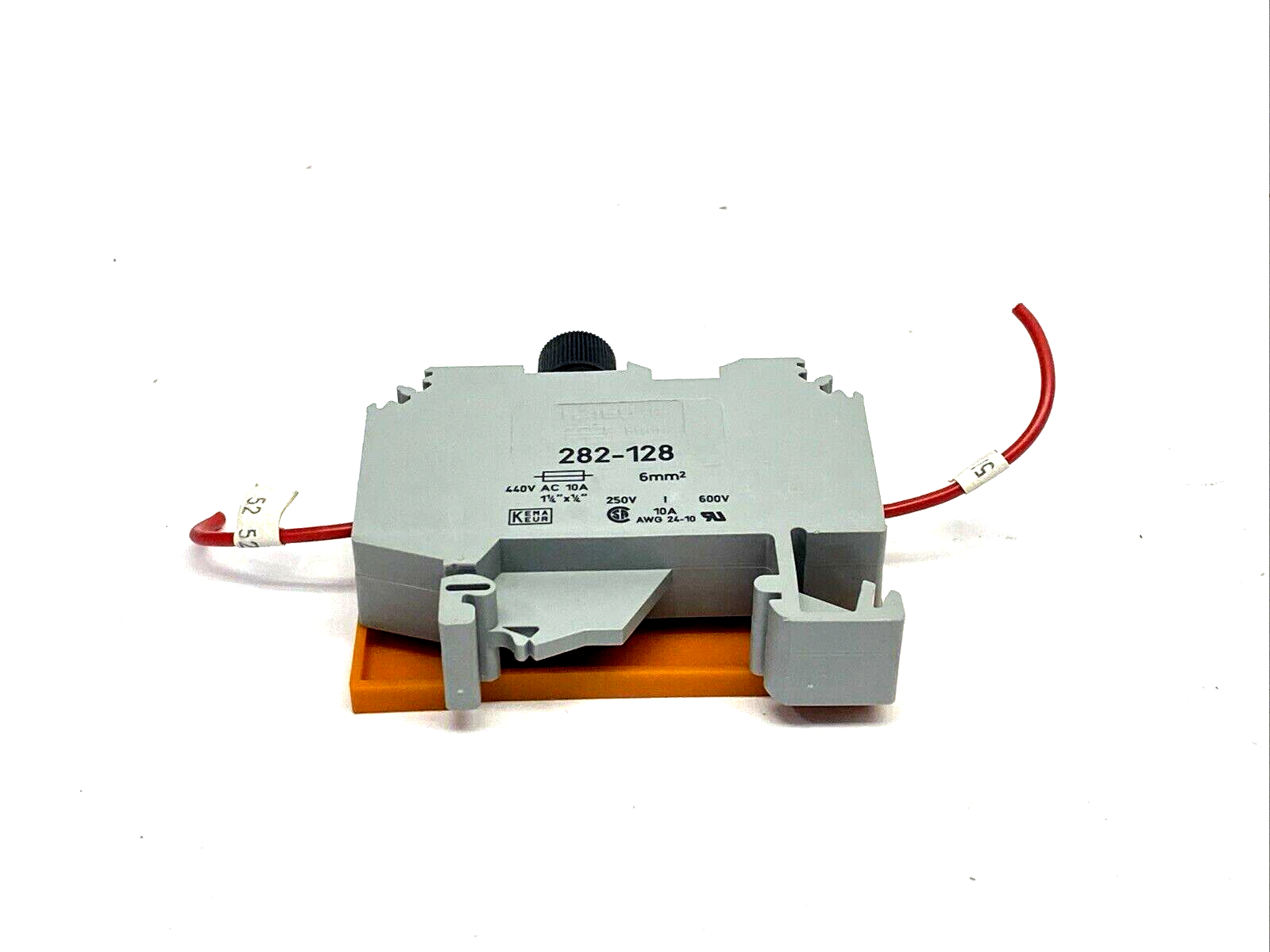 Wago 282-128 2-Conductor Fuse Terminal Block 6mm², Cage Clamp, Gray, LOT OF 4 - Maverick Industrial Sales