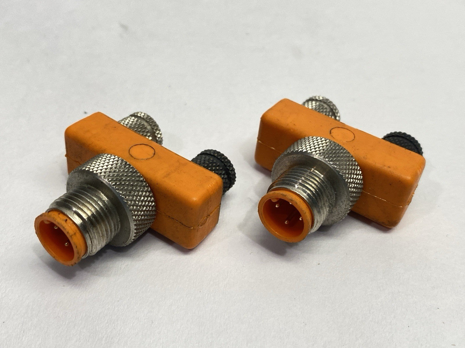 ASBS 2-M-8 | Lumberg Automation M12 4-Pin M - Dual M8 3-Pin F Splitter LOT OF 2 - Used - Maverick Industrial Sales