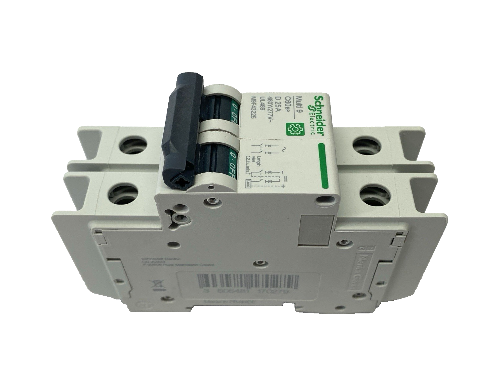 Schneider Electric M9F43225 Miniature Circuit Breaker Multi9 2-Pole 277/480V 25A - Maverick Industrial Sales