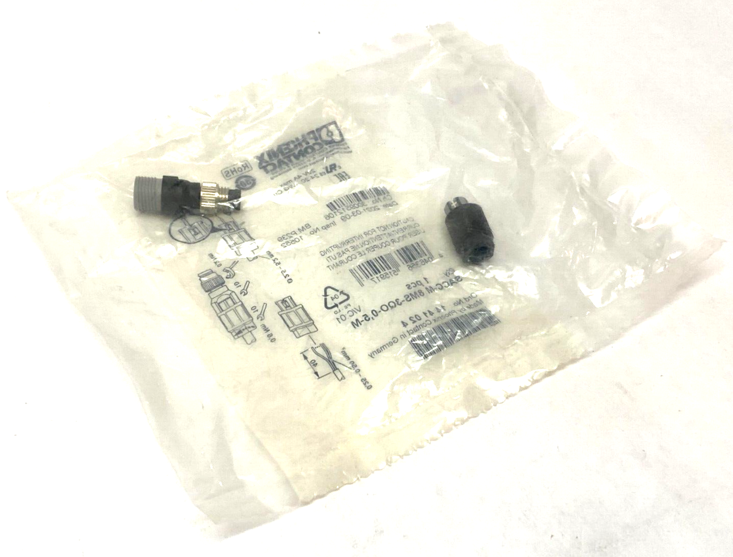 Phoenix Contact SACC-M 8MS-3QO-0,5-M Circular Plug In Connector 1441024 - Maverick Industrial Sales