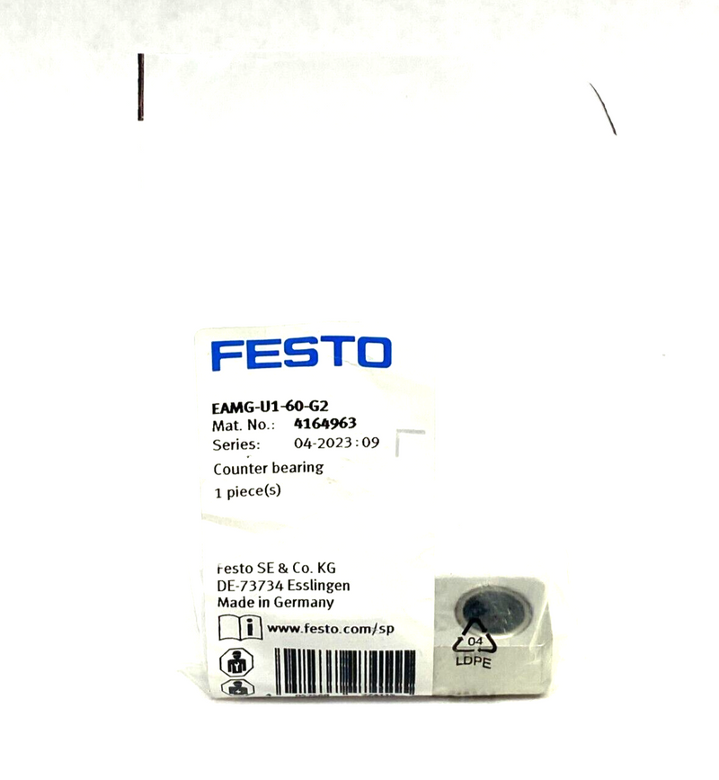 Festo EAMG-U1-60-G2 Counter Bearing 4164963 - Maverick Industrial Sales