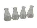 Pyrex 4980-50 50mL Narrow Mouth Erlenmeyer Flasks with Heavy Duty Rim LOT OF 4 - Maverick Industrial Sales