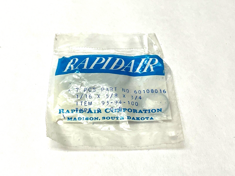 Rapid Air 60108016 O-Ring 1/16" x 5/8" x 3/4" PKG OF 7 - Maverick Industrial Sales