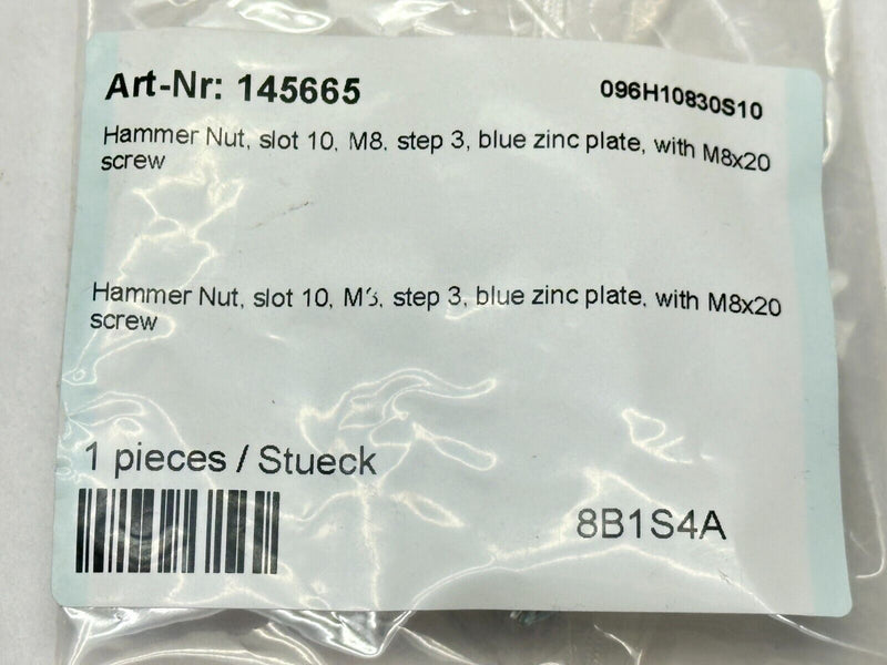 145665 Hammer Nut M8 With M8x20 Screw - Maverick Industrial Sales