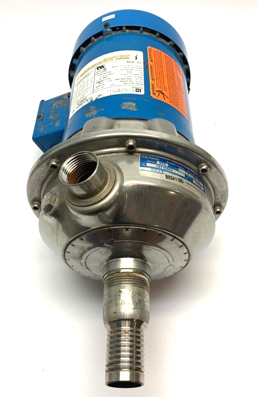 Goulds 1ST1C5F4 NPE Series Centrifugal Pump 1 x 1-1/4-6 3450/2875 RPM NO MOUNT - Maverick Industrial Sales