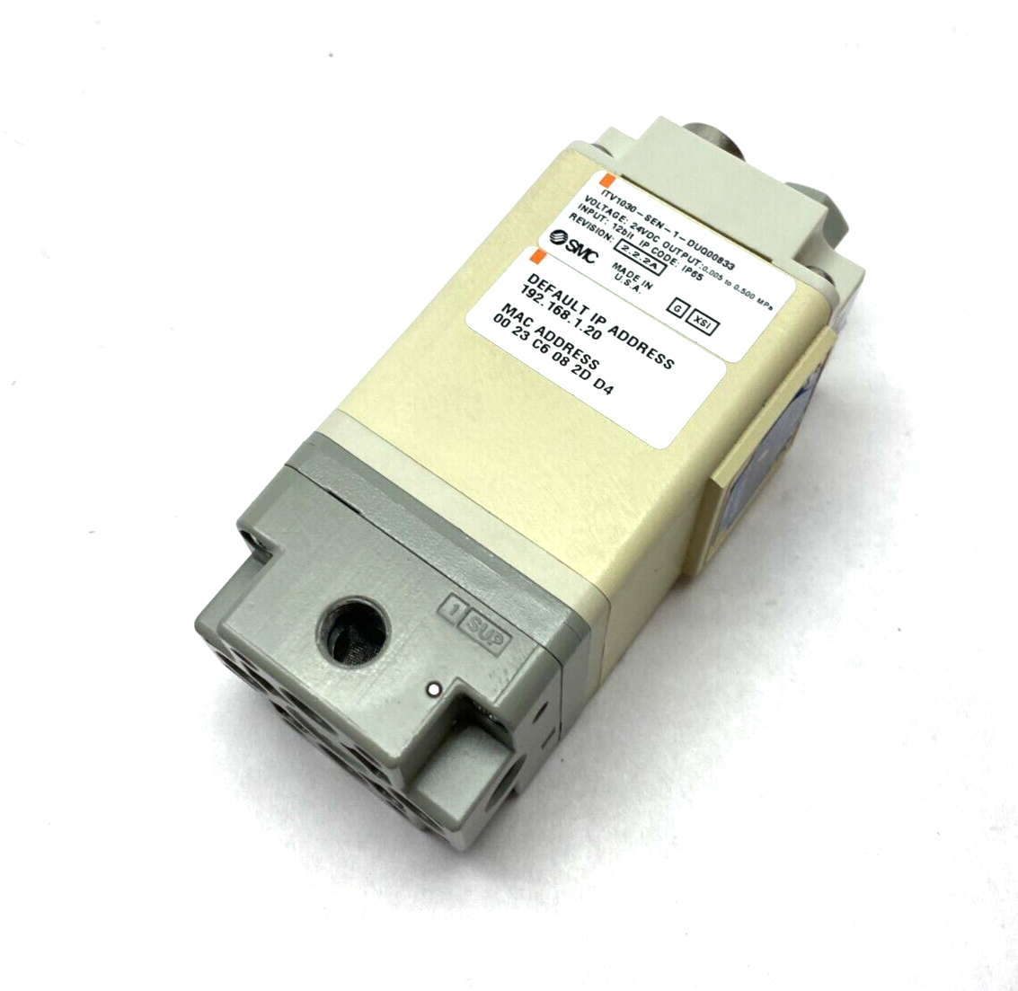 SMC ITV1030-SEN-1-DUQ00833 Ethernet/IP Electro-Pneumatic Regulator - Maverick Industrial Sales