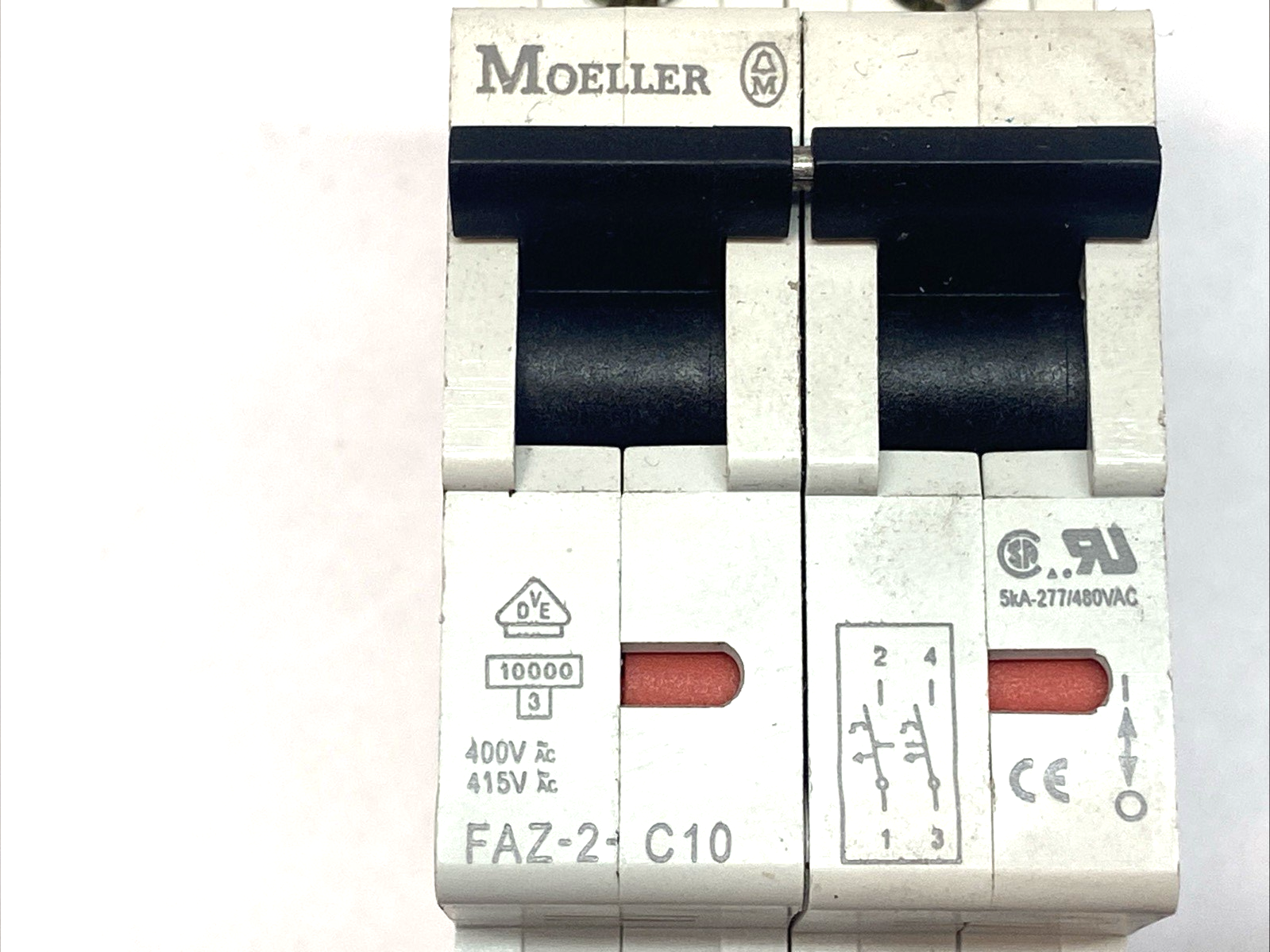 Moeller FAZ-2-C10 Circuit Breaker 2-Pole 10A 415V - Maverick Industrial Sales
