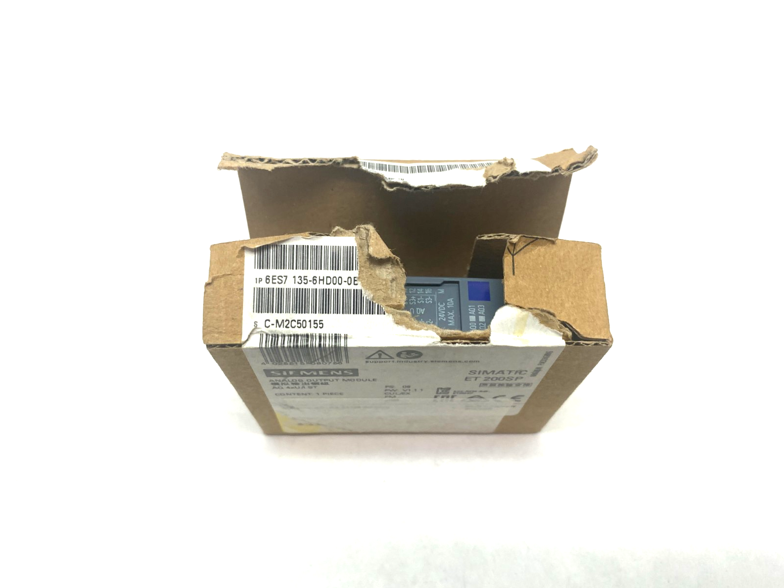 Siemens 6ES7 135-6HD00-0BA1 SIMATIC ET 200SP Analog Output Module 4xU/I ST - Maverick Industrial Sales