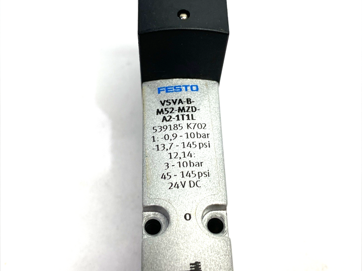 VSVA-B-M52-MZD-A1-1T1L | Festo Pneumatic Solenoid Valve, 5/2 Monostable, 539159 - Used - Maverick Industrial Sales