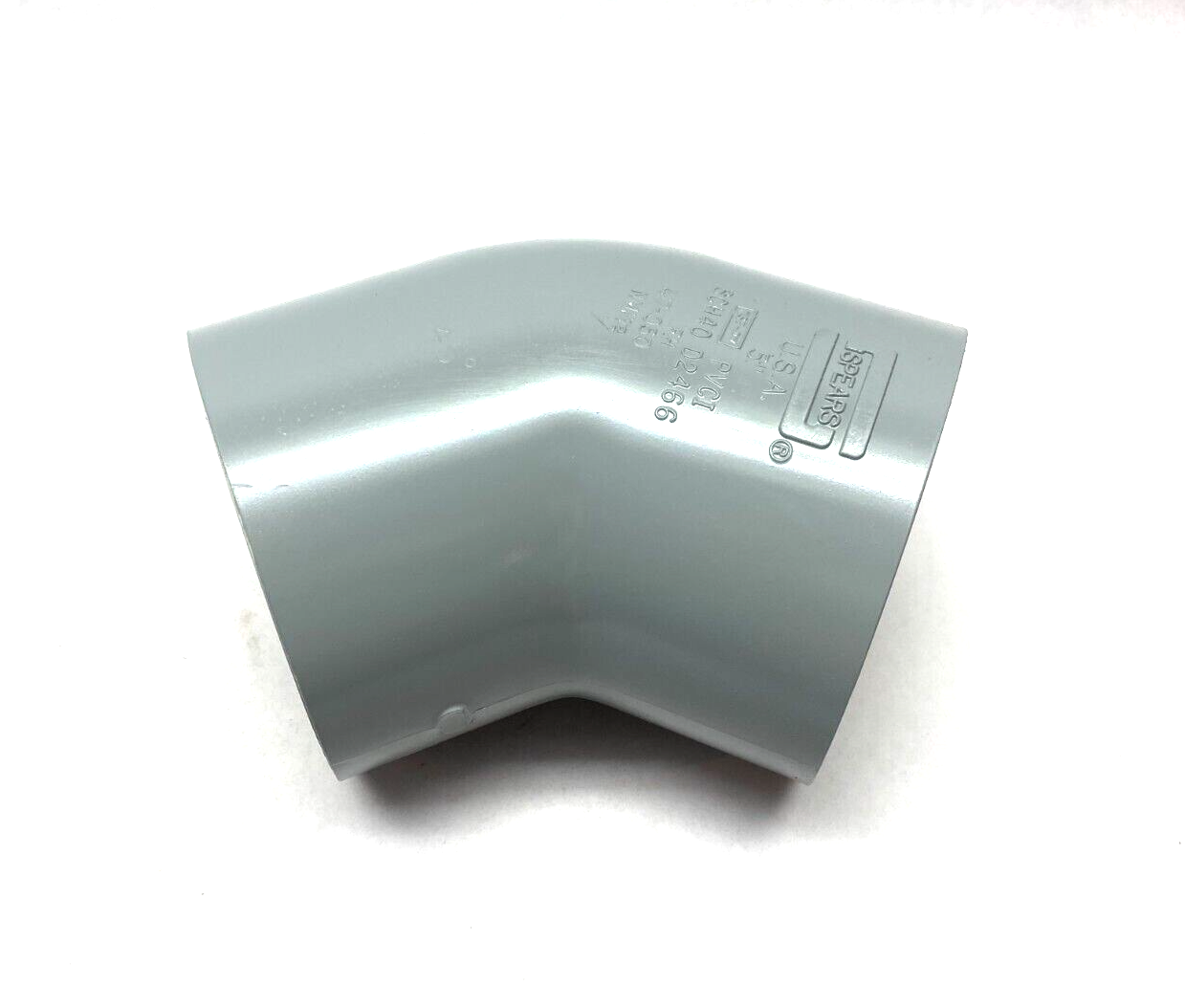 Spears 417-050 Elbow Slip Socket Fitting 5", 45-Degree Painted Gray SCH40 - Maverick Industrial Sales