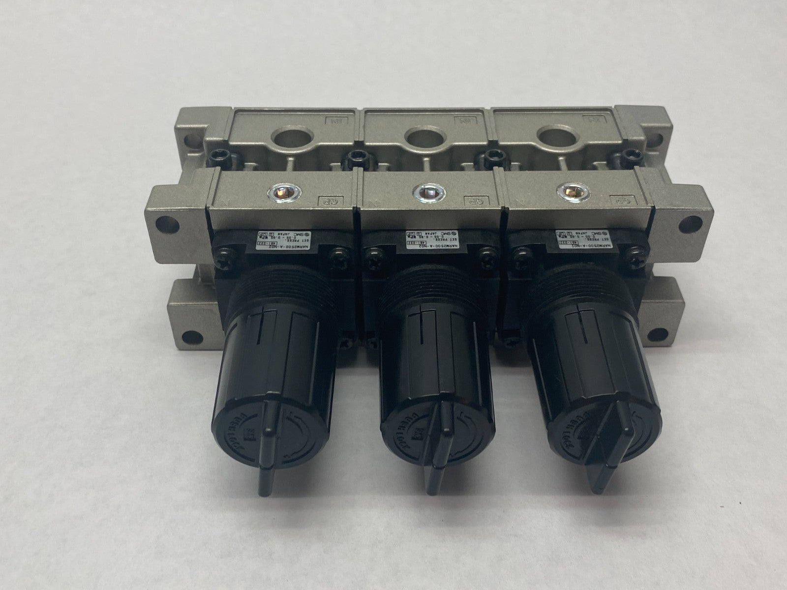 SMC NARM2500-03A-N02 Modular 3-Regulator Manifold 1/4" NPT - Maverick Industrial Sales