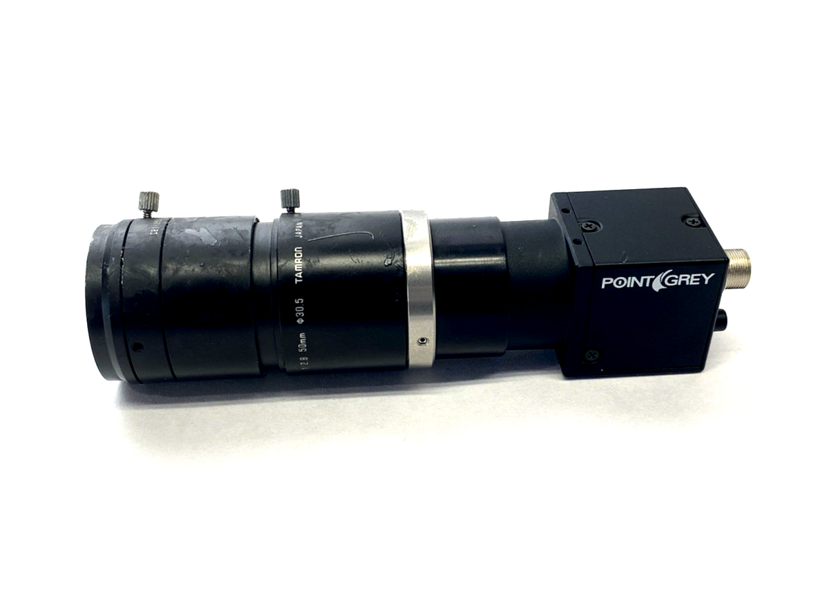FL3-GE-50S5M-C | Point Grey 2/3″ CCD C-Mount 5MP Camera & Tamron F/1:2.8 50mm Lens - Used - Maverick Industrial Sales