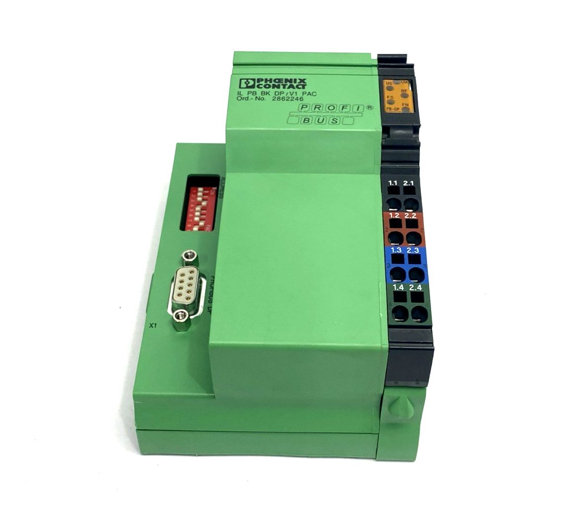 IL PB BK DP/V1-PAC | Phoenix Contact Bus Coupler, PROFIBUS DP, D-SUB-9 2862246 - Used - Maverick Industrial Sales