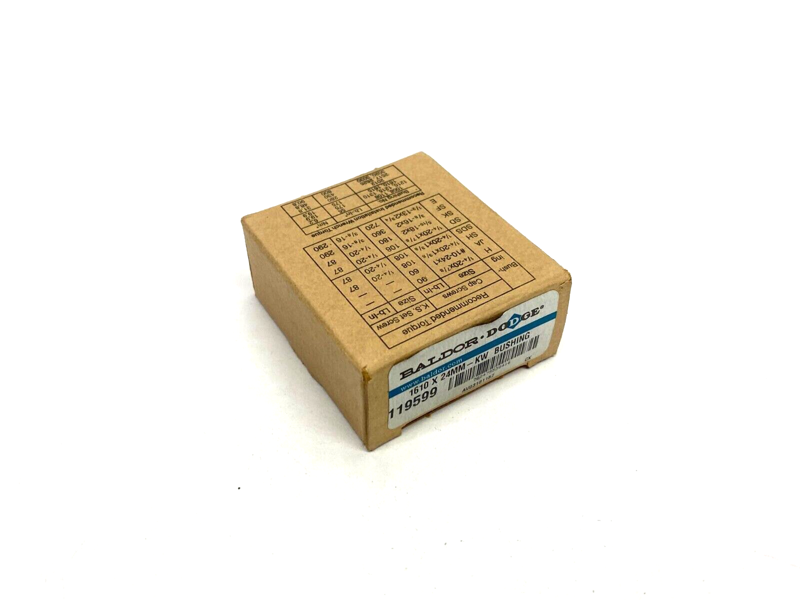 Baldor Dodge 119599 Taper-Lock Bushing 1610 x 24mm-KW - Maverick Industrial Sales