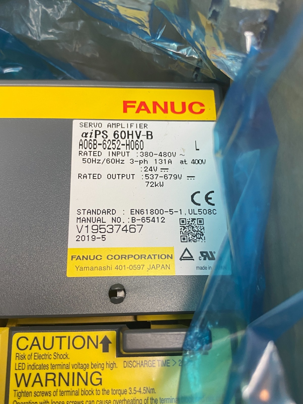 Fanuc A06B-6252-H060 Power Supply Module ALPHA iPS60HV-B - Maverick Industrial Sales