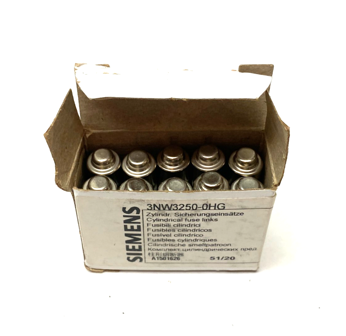 3NW3200-0HG | Siemens SENTRON Cylindrical Fuse, Slow-Blow, 20A, BOX OF 10- New – Open box - Maverick Industrial Sales
