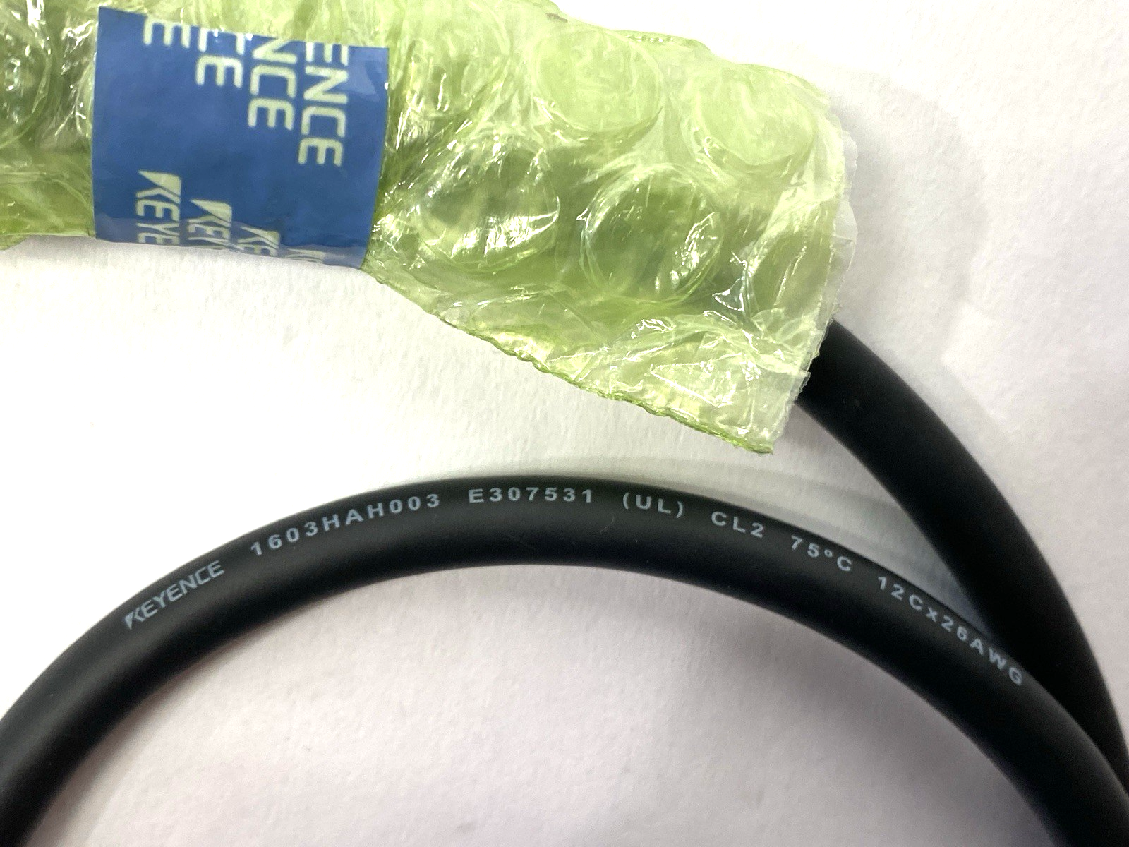 Keyence 1603HAH003 Double-Ended Connector Cable M14 12-Pin F Connectors M/F .5m - Maverick Industrial Sales