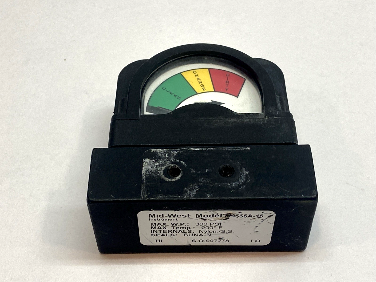 555A-15 | MidWest Instrument Pressure Indicator 0-15 psi 1/4" - Used - Maverick Industrial Sales
