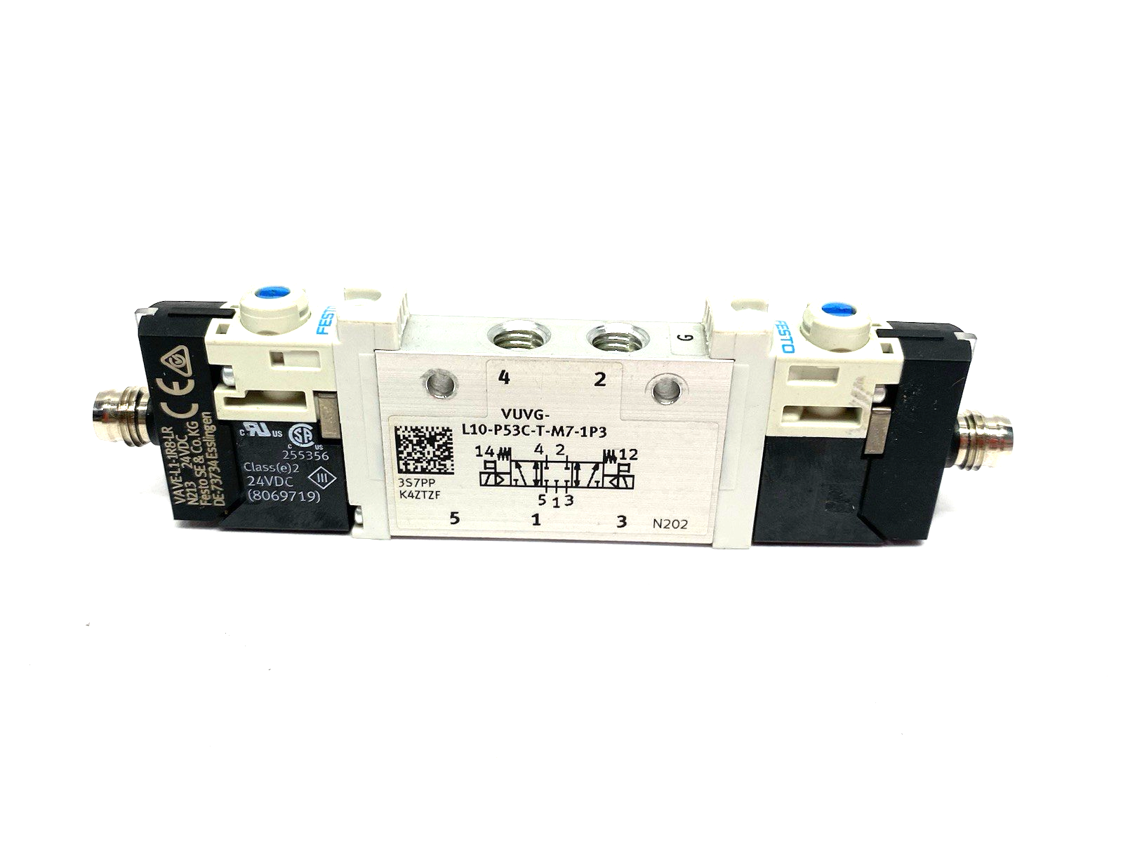 VUVG-L10-P53C-T-M7-1P3 | Festo Air Pilot Control Solenoid Valve 5/3 Closed, 566476 - Used - Maverick Industrial Sales
