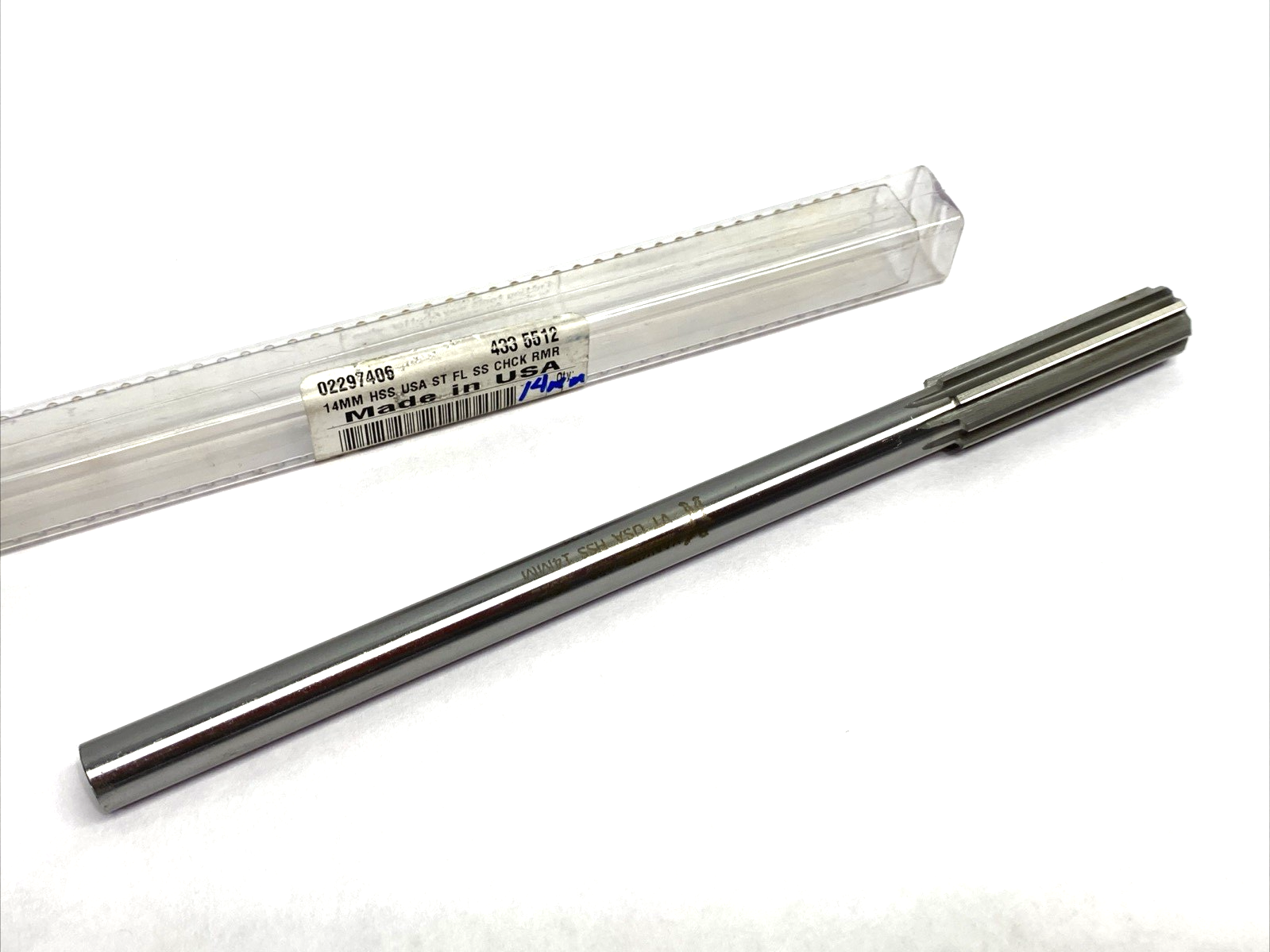 | 02297406 Chucking Reamer: 14.00 mm, 8″ OAL, 2″ Flute Length, Straight - Used - Maverick Industrial Sales