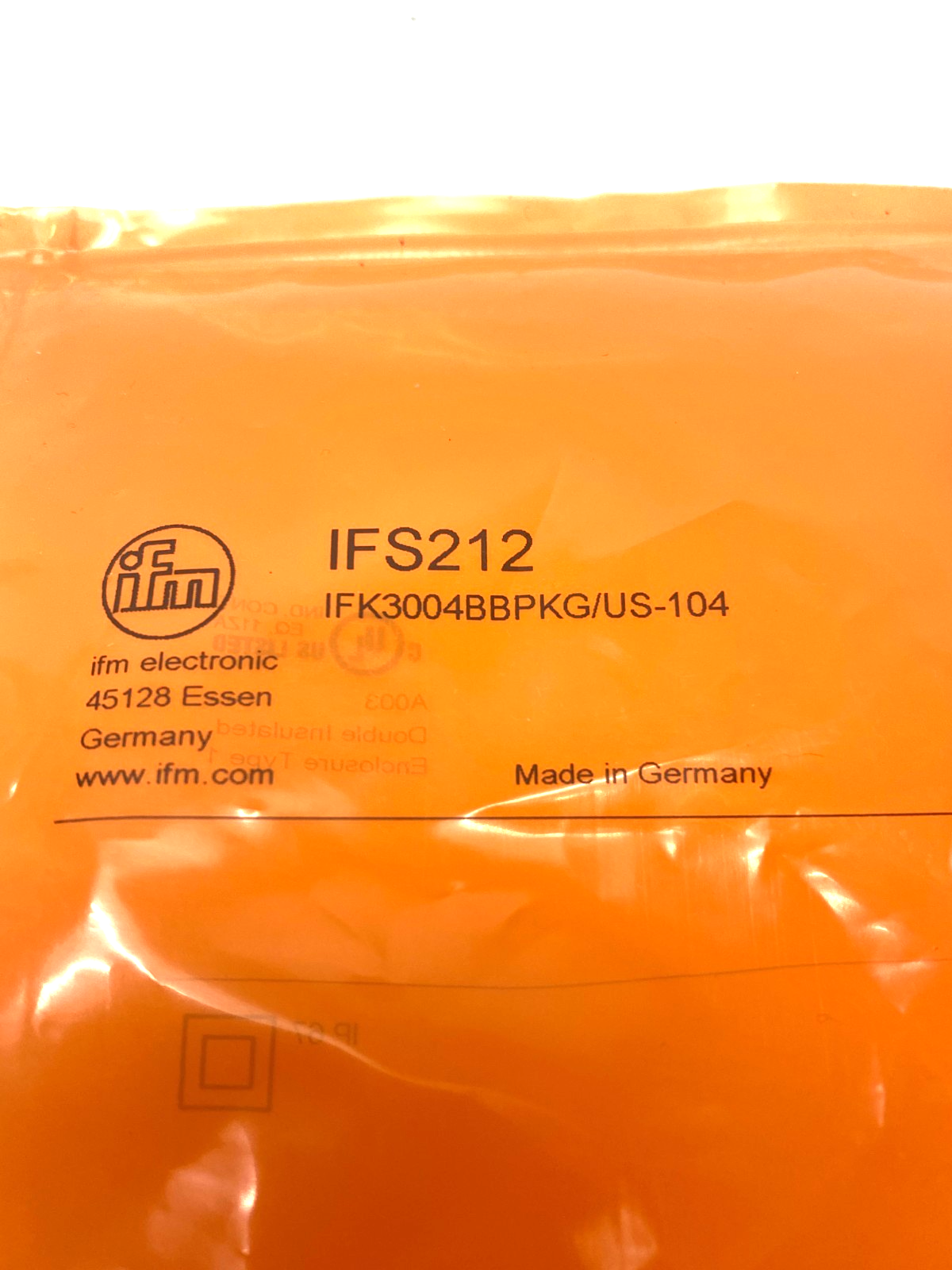 Ifm IFS212 Inductive Proximity Sensor M12 Body 4mm Range IFK3004BBPKG/US-104 - Maverick Industrial Sales