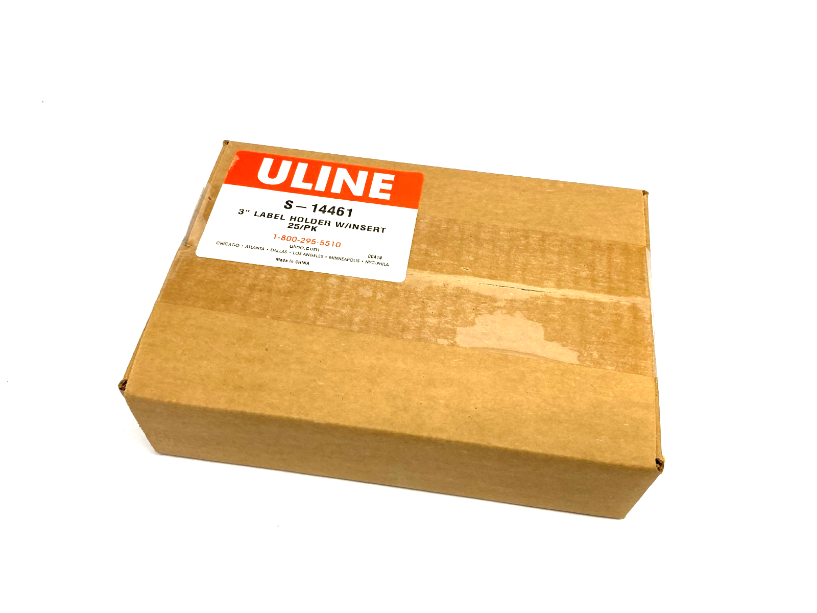 Uline S-14461 Snap-On Label Holders for Shelving 3" PKG OF 25 - Maverick Industrial Sales
