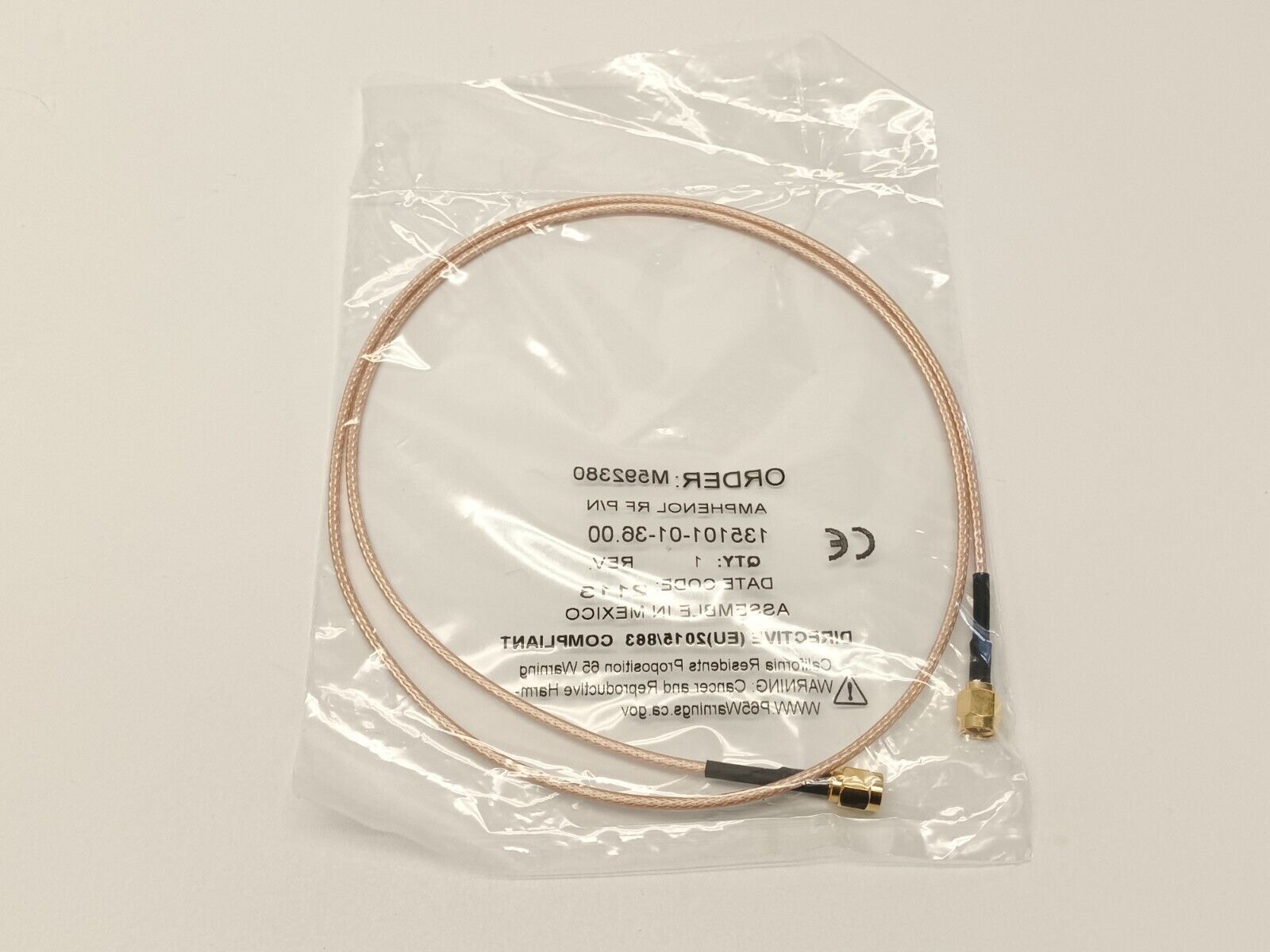 Amphenol 135101-01-36.00 RF Cable Assembly - Maverick Industrial Sales