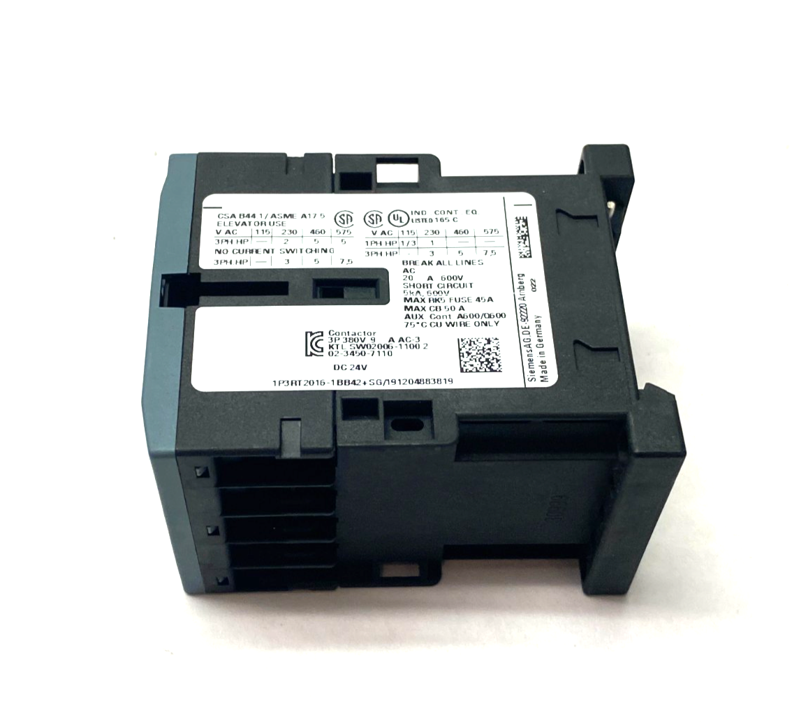 Siemens 3RT2016-1BB42 Sirius Power Contactor - Maverick Industrial Sales